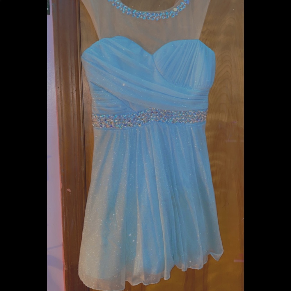 Light Blue Homecoming Dress